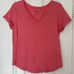 💜 Aeropostale Washed V-Neck Loose-Fit Tee